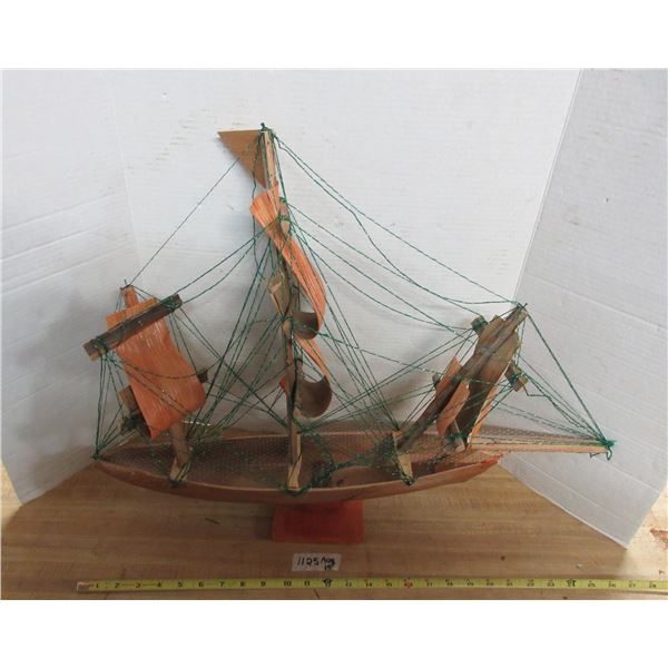 Wooden Sailboat Model