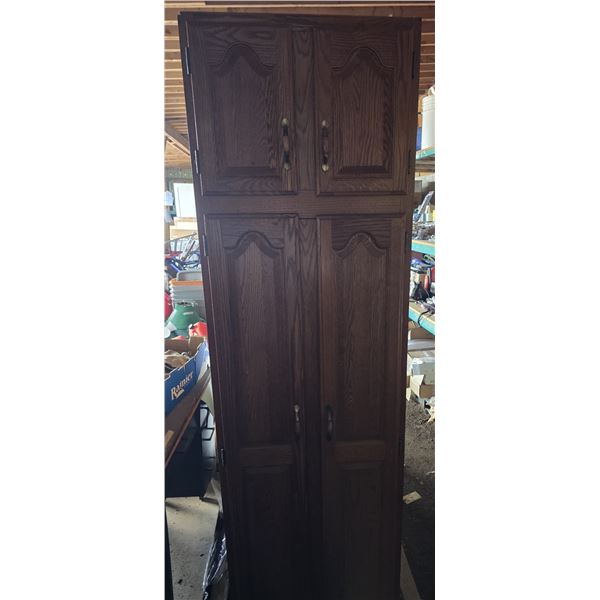 Wooden pantry- 24" by 25" by 85"H