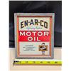 Image 1 : Framed En-Ar-Co Motor Oil Tin Ad