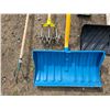Image 2 : (2) Snow Shovels, (2) Garden Rakes, etc.