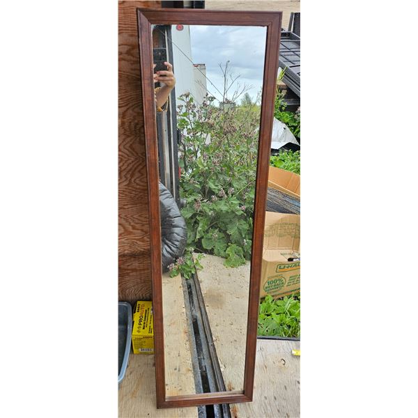Wood Framed Mirror – 13 ½ x 49 ¾”