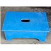 Image 2 : Sturdy Blue Wooden Step Stool – 18 ½ x 11 ¾ x 8 ¼”h