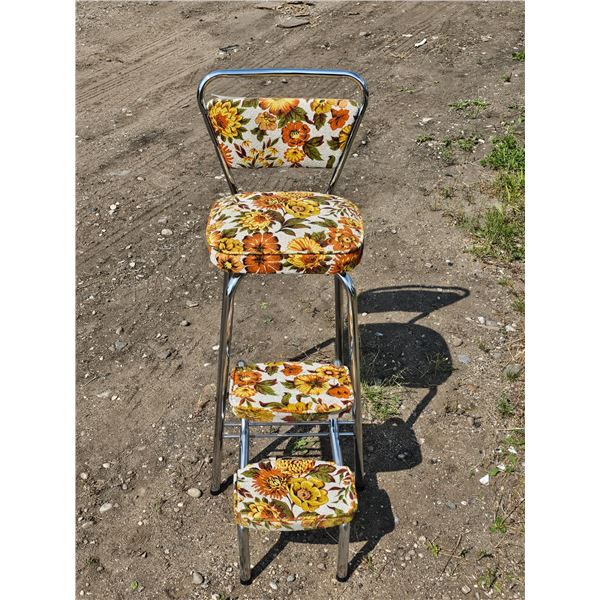 Vintage Flip Out Step Stool Chair