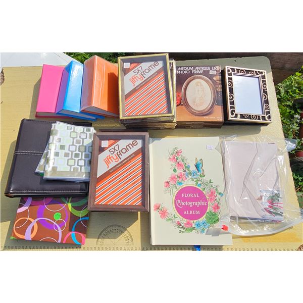 Large Lot of Picture Albums, Frames, Greeting Cards in Bag