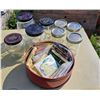 Image 1 : Lot of Glass Jars and Vintage Seed Packets