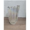 Image 1 : Iridescent glass vase, 8" tall