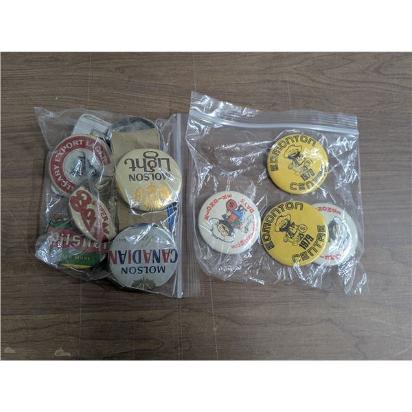 Vintage Collector Buttons, Edmonton and Beer