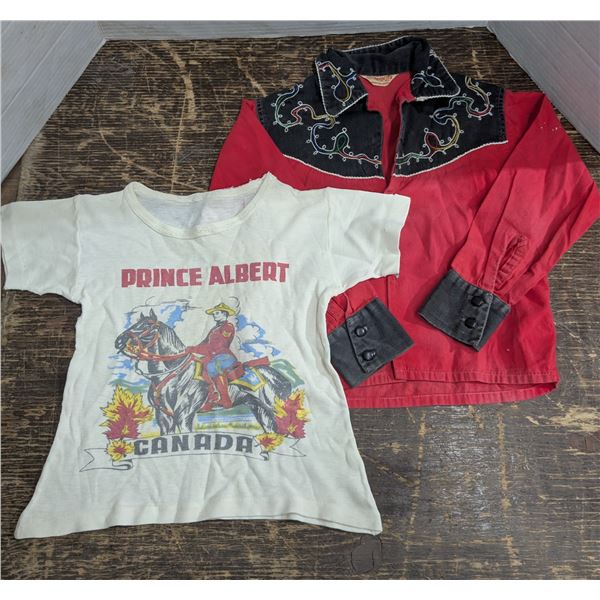 Vintage Infant shirts, city of PA and cowboy shirt