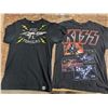 Image 1 : 2 size M band shirts, Foo Fighters and KISS official concert shirt.