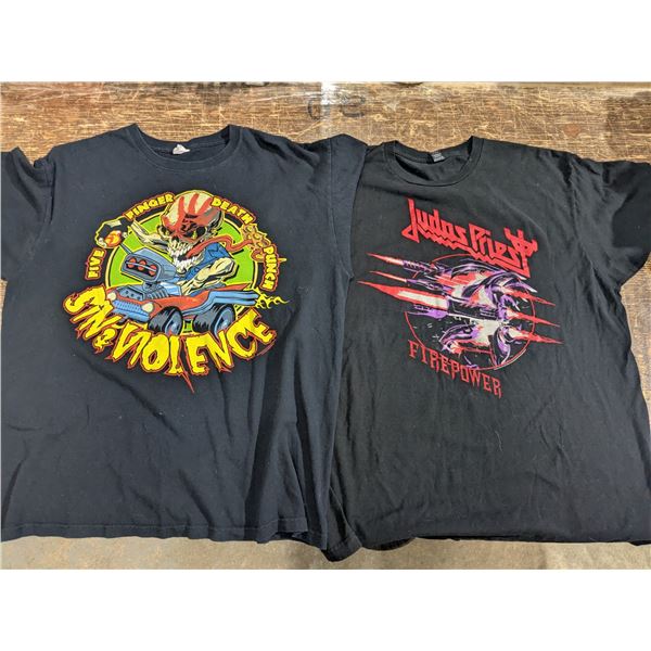 2 size XL band shirts, Judas Priest and Five Finger Death Punch