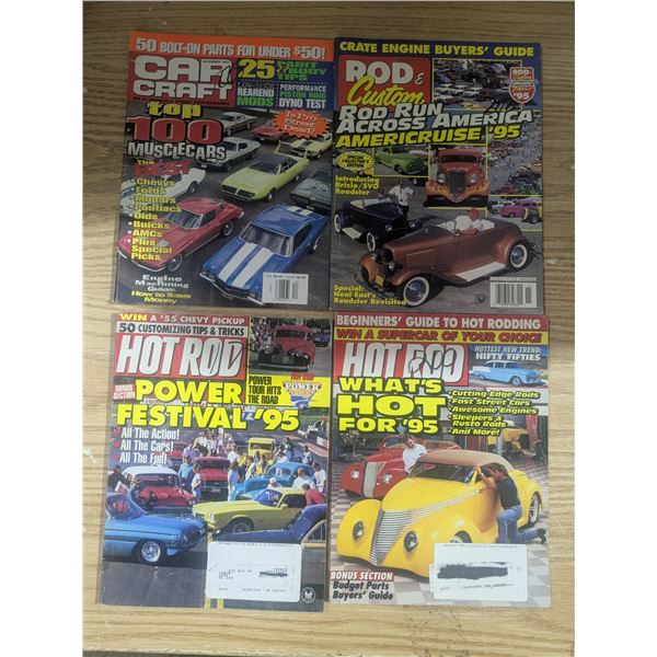 4- mid 1990s car magazines, opened