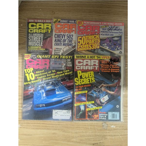 5- 1990s car magazines, sealed