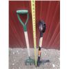 Image 3 : 3-tine cultivator or fork and Fiskars stand-up weed puller.