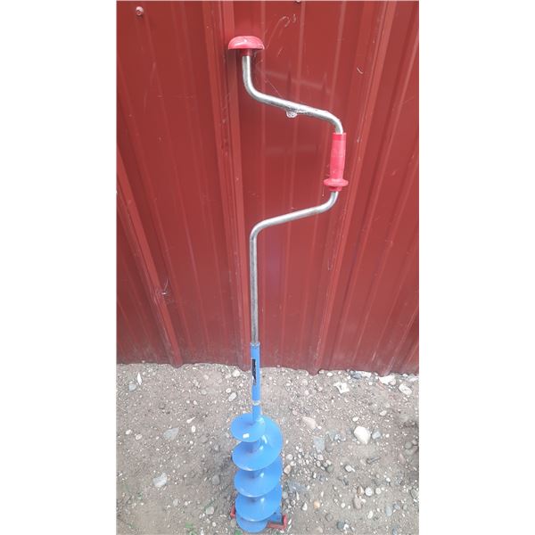 Ice Fishing Auger, designed for drilling holes through ice for fishing.