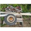 Image 1 : Mixed pallet lot, Plane tire, truck parts, yard tools