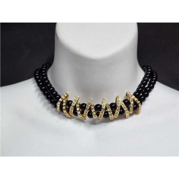 Vintage Rhinestone Beaded Necklace