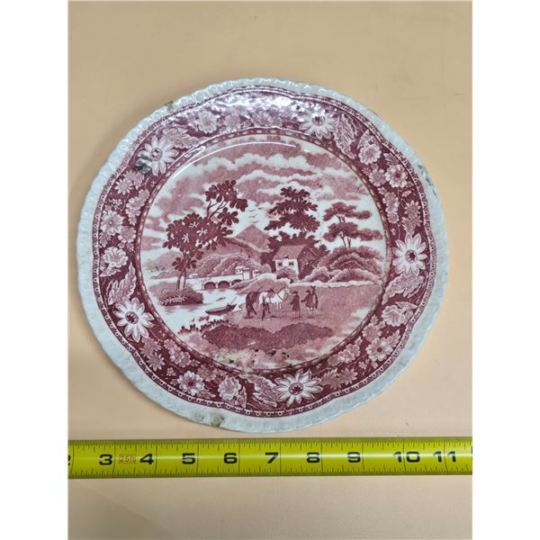 Vintage Occuppied Japan Ivory Porcelain Plate - Has Chip/Crack