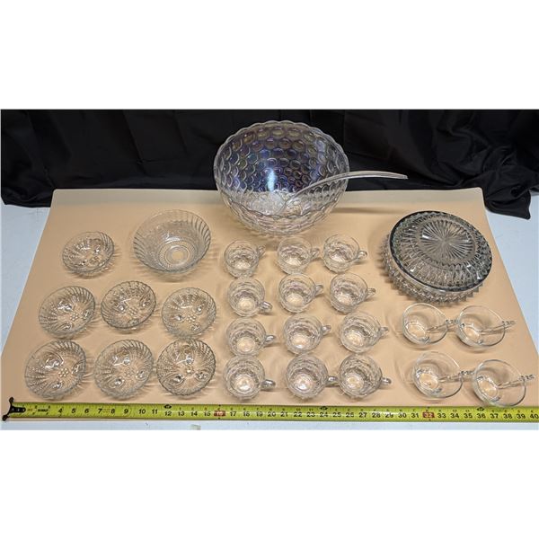 Lot of Crystal Glassware Bowls and cups.