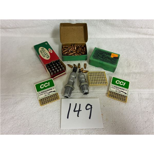 .30-30 Reloading Dies, 250 Bullets, 300#200 Large Rifle Primer