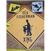 Image 2 : Old fisherman metal sign- 18" by 18"