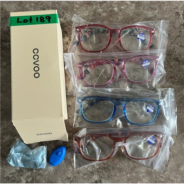 Lot of 4 reading glasses (+3.5). New. Never used.