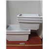 Image 1 : (5) Small White Baskets