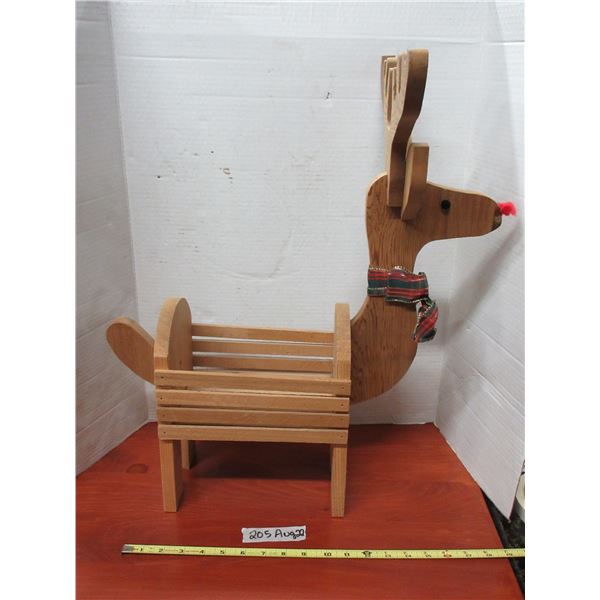 Wood Reindeer 23'' By 19''