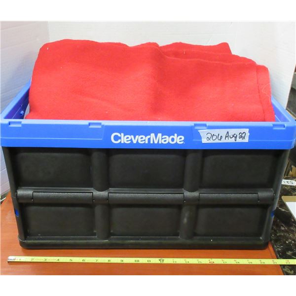 Folding Crates With (1) Sheets and (2) Blankets