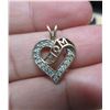Image 2 : 10kt gold MOM pendent with white stones- 2.3grams