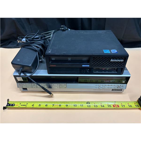 Vintage Lenovo ThinkCentre ultra-small form factor desktop computer (such as the M57/M58 Eco series 