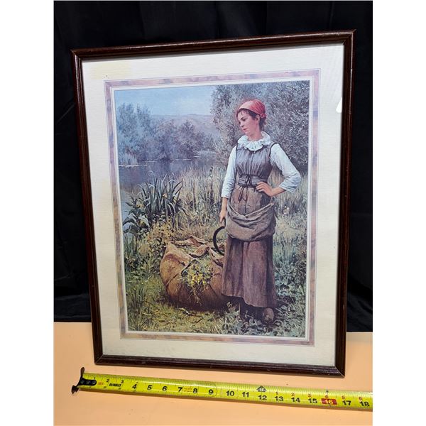 "Girl by a Stream, Flanders" by Daniel Ridgway Knight.