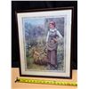 Image 1 : "Girl by a Stream, Flanders" by Daniel Ridgway Knight.