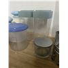 Image 6 : Kitchenware- storage jars, cups, etc. in 68L tote, no lid