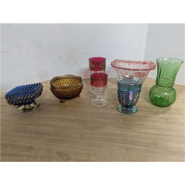 Colored glass lot