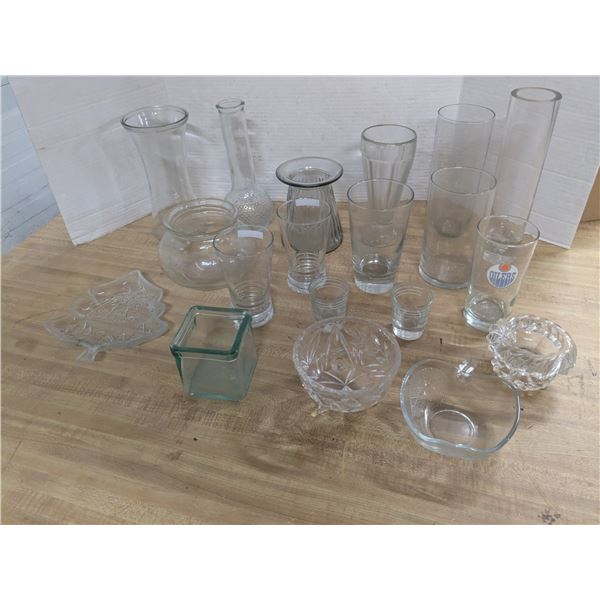 Clear glass lot