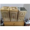 Image 4 : Vintage storage tins, missing one lid. with wood bread box
