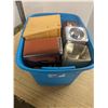 Image 6 : Vintage storage tins, missing one lid. with wood bread box