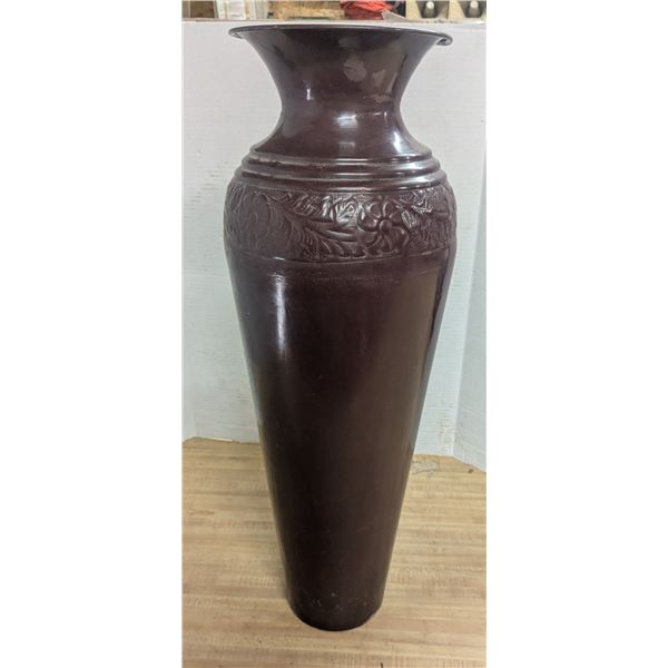 26" tall metal vase