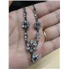 Image 2 : Beautiful white & pink stones sterling silver  necklaces- 9grams