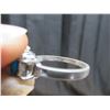 Image 4 : 925 beautiful silver white & blue stone ring - size 9