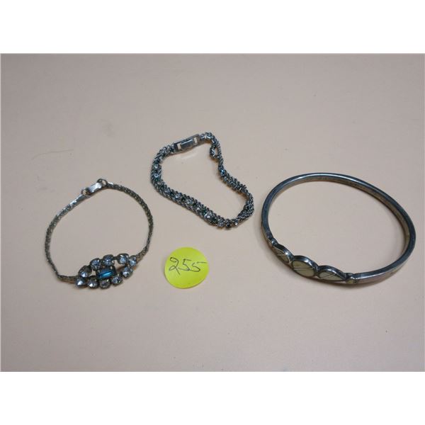 Lot of 3 silver bracelets- cannot verify the authenticity