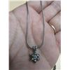 Image 2 : Lot of 4 silver chains- 2 with pendents- cannot verify authenticity