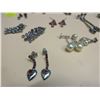 Image 3 : 12 pair of silver earrings- non-magnetic, cannot verify the authenticity