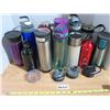 Image 1 : Lot of Water Bottles, Lids, and Straw
