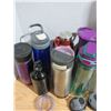 Image 2 : Lot of Water Bottles, Lids, and Straw