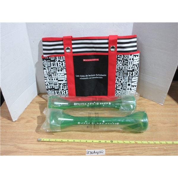 Scholastic Bag and (2) Beverage Tubes