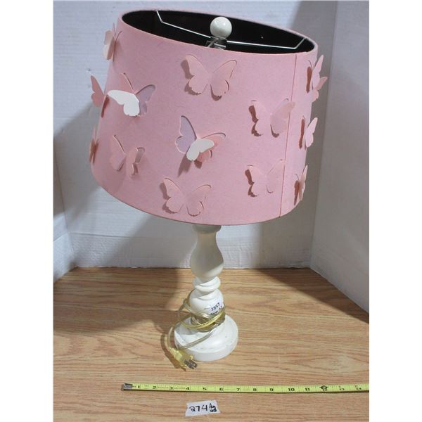 Pink Butterfly Table Lamp 19.5'' Tall