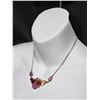 Image 3 : Vintage Purple & Ruby Red Rhinestone Statement Necklace, Brooch & Earring Set