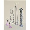 Image 2 : Pink & Black Beaded Jewelry Lot with Miniature Shoe Ring Holders