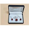Image 1 : Vintage Silver-Tone & Red Rhinestone Jewelry Set
